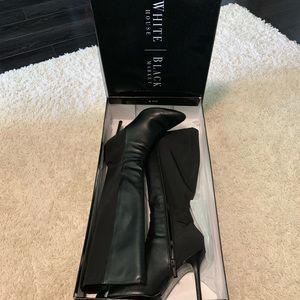 White House Black Market high heel leather boots